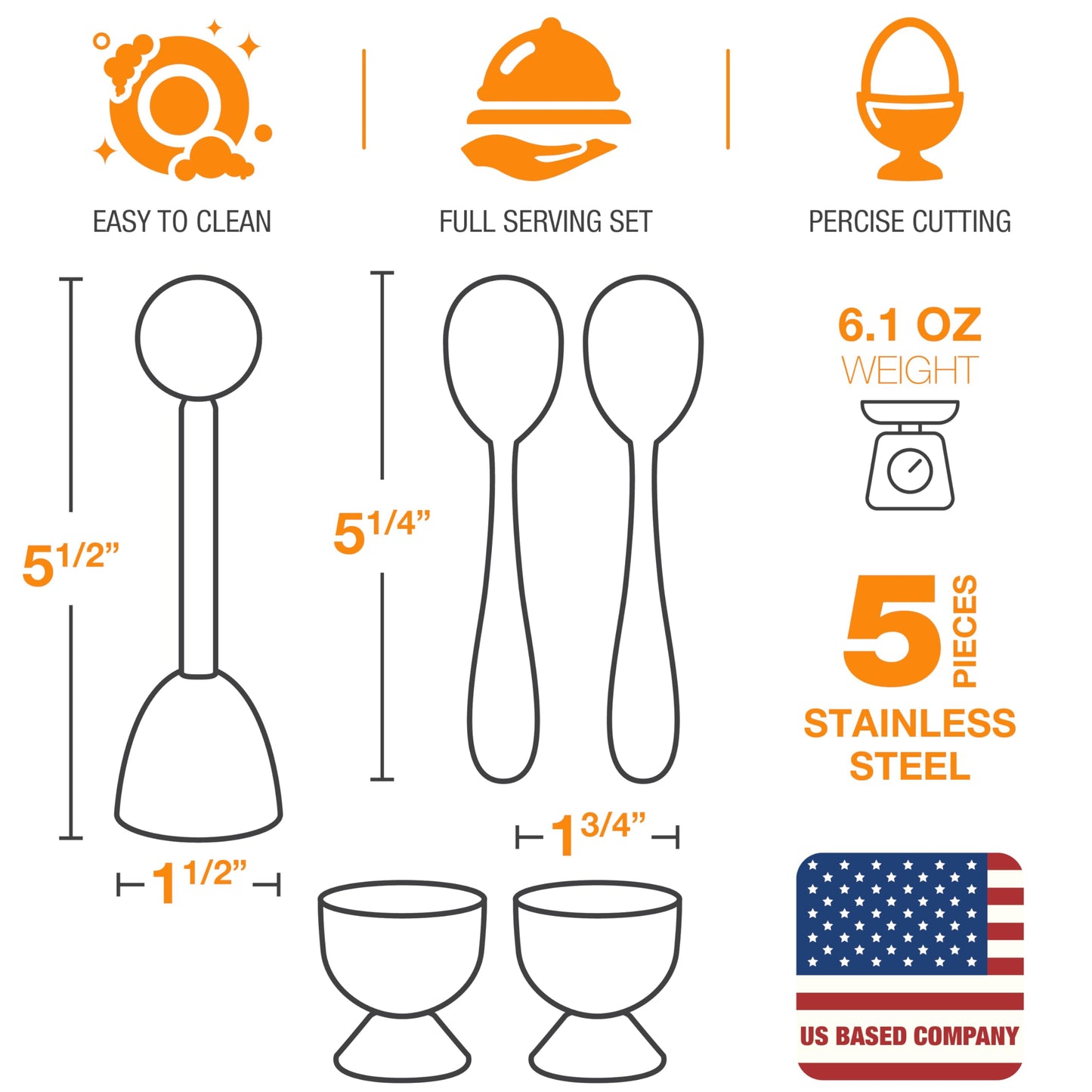 Eparé Bundle: Egg Cracker Topper Set & 6oz Turkish Tea Cups - Complete Soft Boiled Egg Tool Set & Double-Walled Glass Coffee Cup