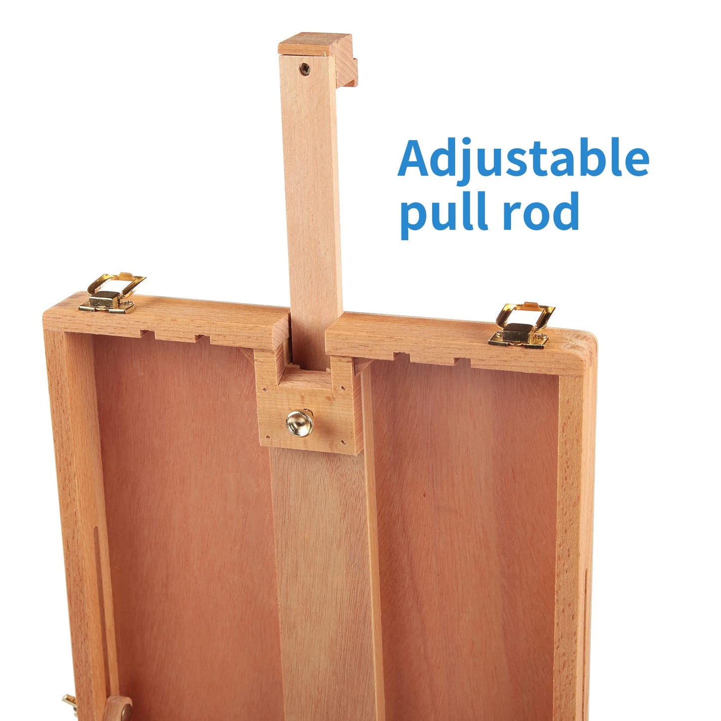 Falling in Art Wooden Tabletop Easel, Beech Wood Sketchbox Desktop Easel for Painting, Portable Art Drawing Easel for Beginners and Professionals