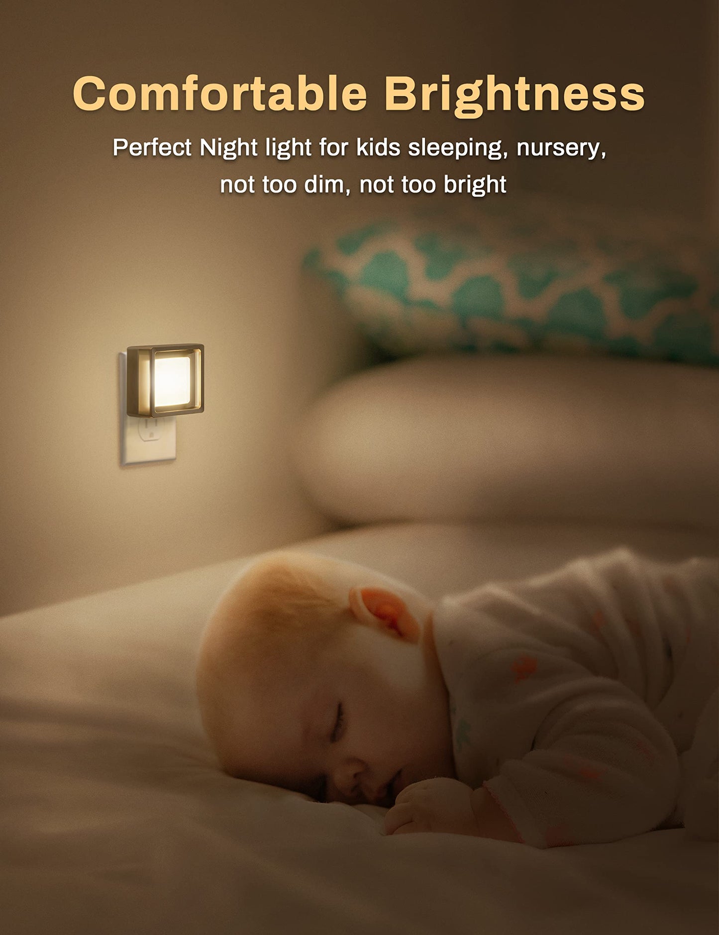 DORESshop LED Night Light, Night Lights Plug Into Wall [2 Pack] with Dusk-to-Dawn Sensor, Dimmable Nightlights, Adjustable Brightness for Bathroom, Hallway, Bedroom,Kids Room,Stairway,Soft White