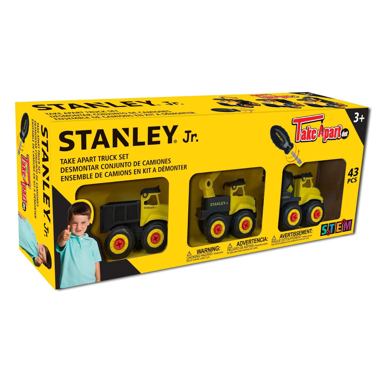 Red Toolbox Stanley Jr. Take Apart Dot 3 Piece Set