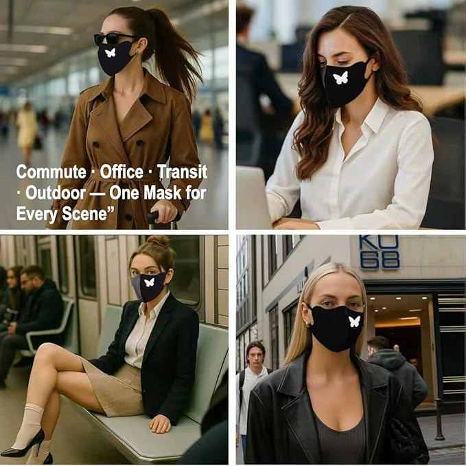 BBN Reusable Sunscreen Cloth Face Mask: 3-Pack Washable Cover for Summer Outdoor Use - Adjustable for Women & Teens