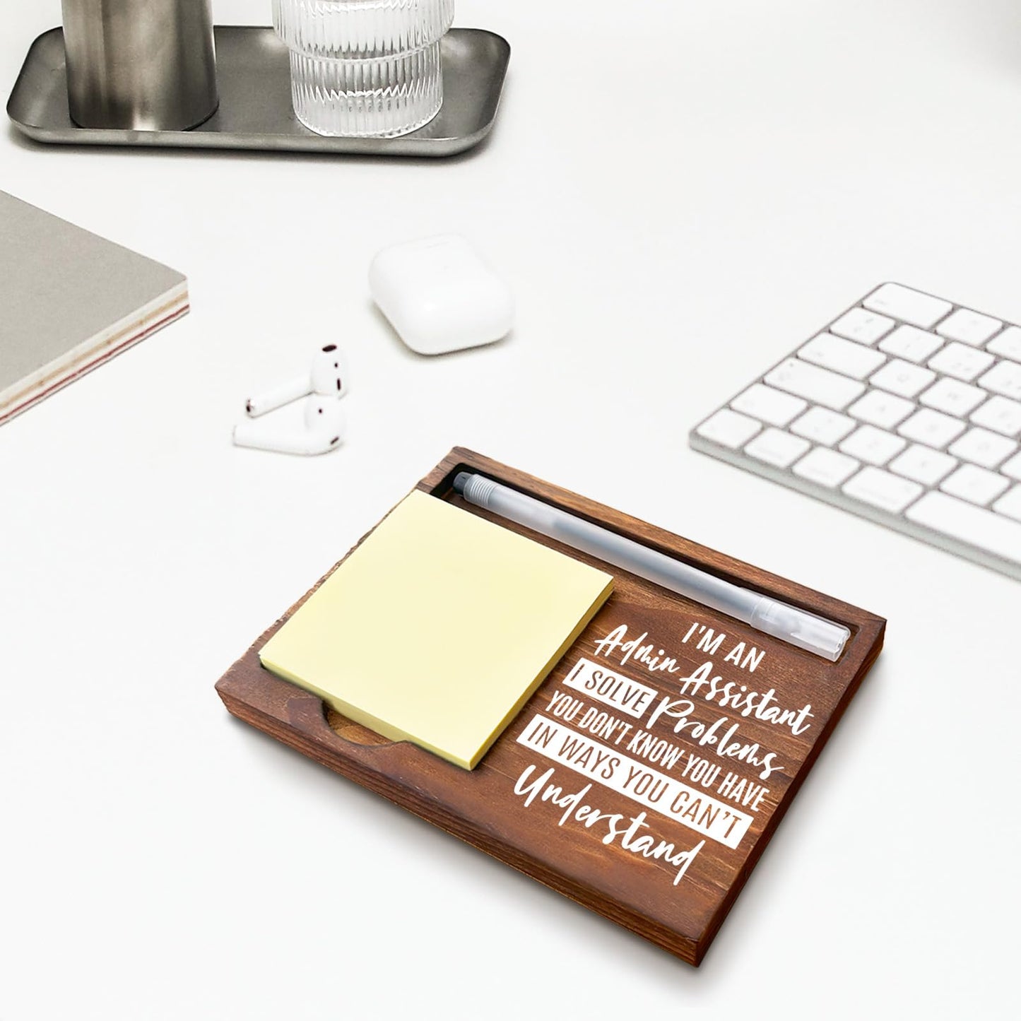 Admin Assistant Gifts, Admin Assistant Sticky Note Holder, Admin Assistant Office Decor, Admin Assistant Desk Organization, Admin Assistant Desk Self-Stick Note Pad Holders WPP38