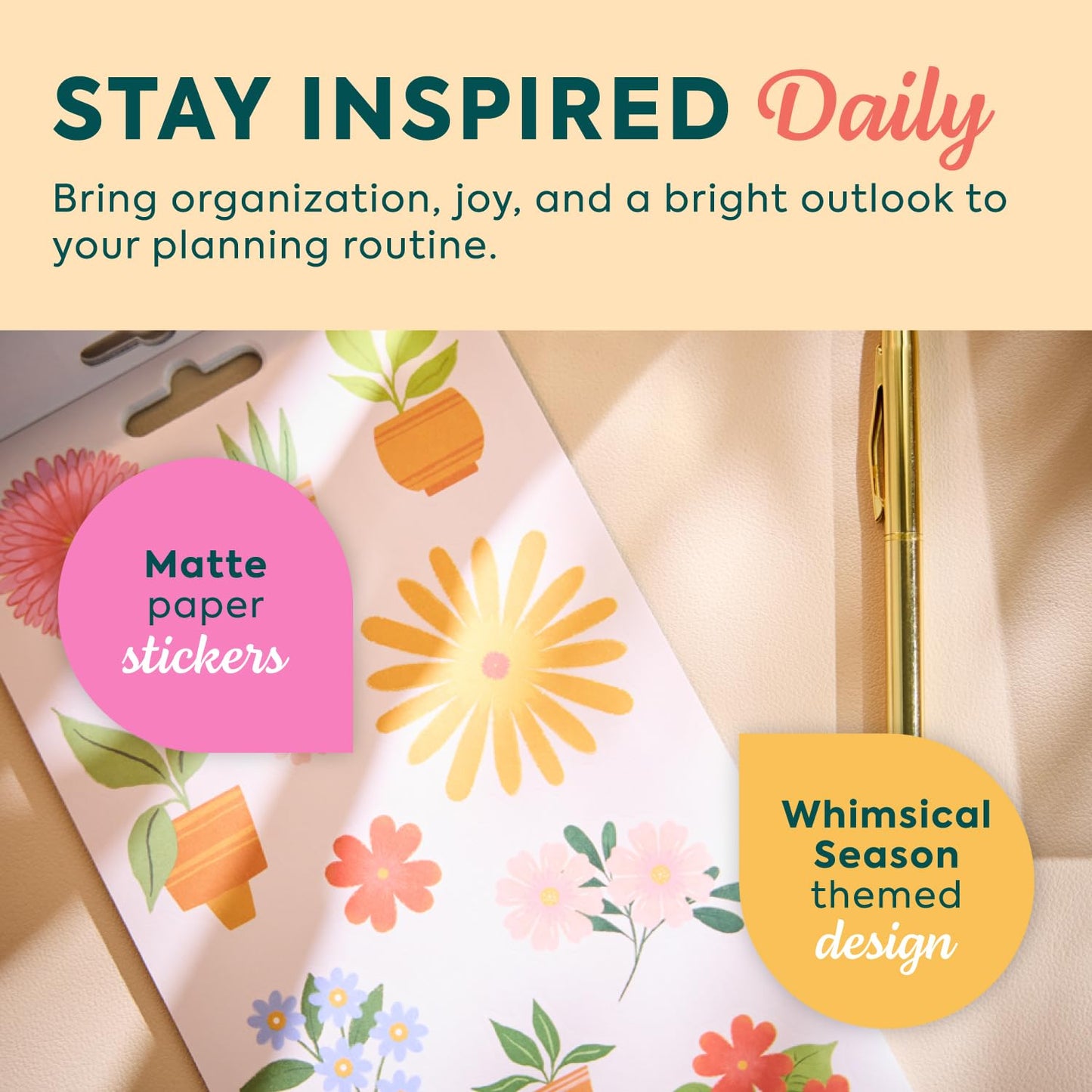 Happy Planner 15-Sheet Sticker Pack for Calendars, Journals, and Planners, Scrapbook Accessories, Classic Size, 294 Stickers Total, Whimsical Season