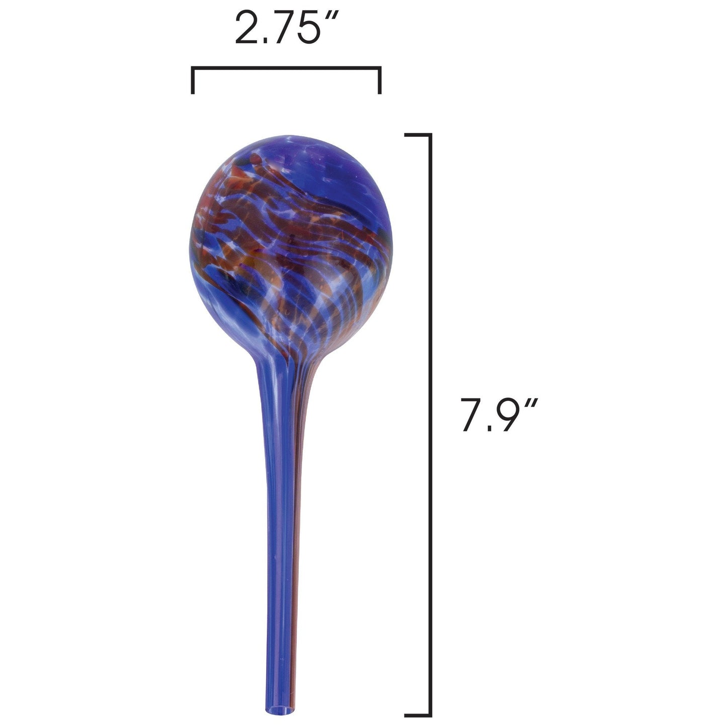 Wyndham House 3-Piece Mini Watering Globe Set, Colorful Hand-Blown Glass Plant Watering System
