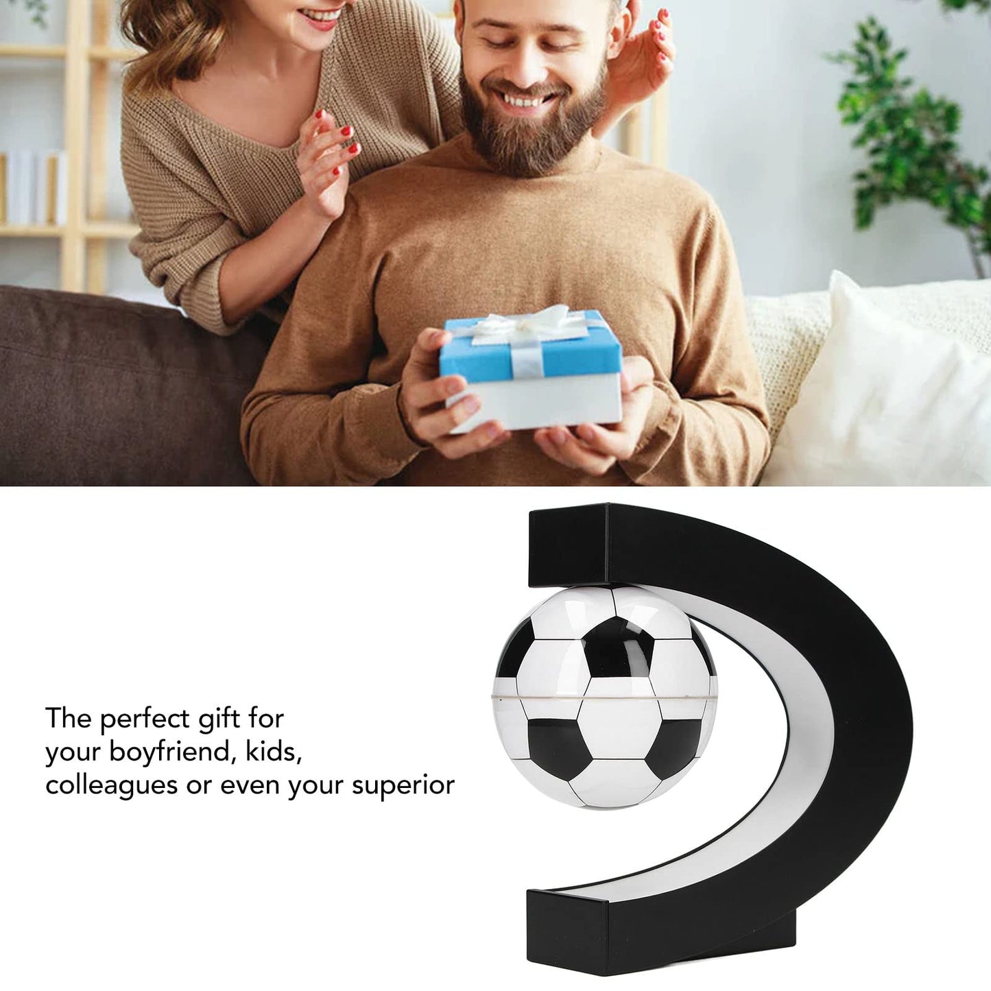 RTLR Magnetic Levitation Soccer Ball 100240V Low Friction Multipurpose Soccer Toy ABS Material with Auxiliary Stick for Kids Birthday Gifts US Plug