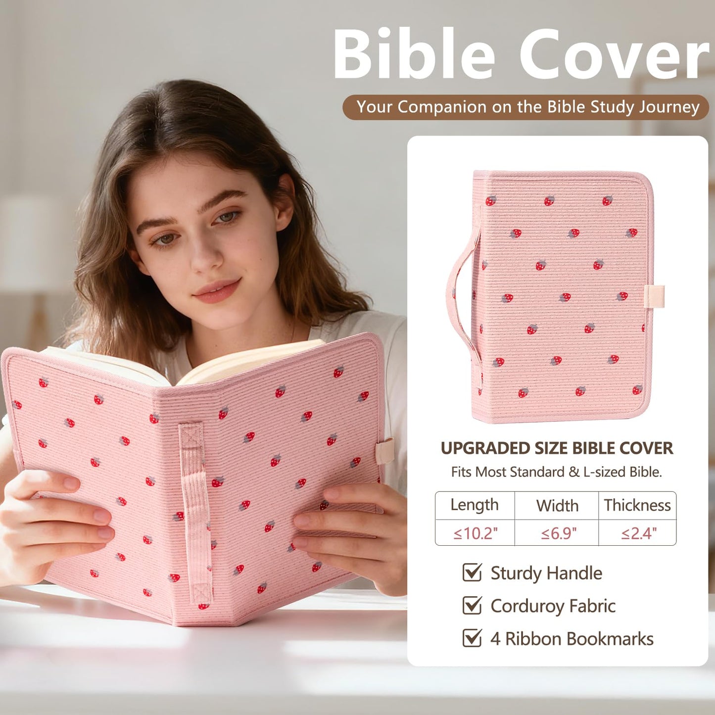 Bible Study Supplies Journaling Kit for Women with Bible Cover Case, Mothers Day Christian Gifts for Women Mom, Bible Study Tools Accessories Set w/Highlighter Pen, Pencil Case Notebook Annotation Kit