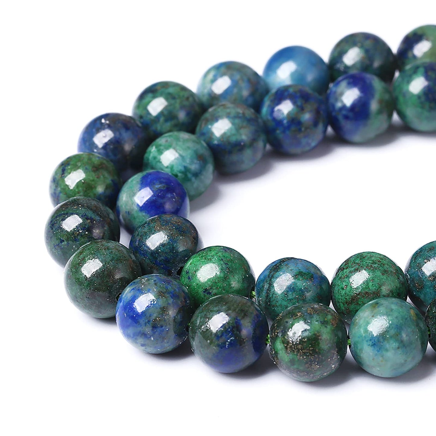 6mm 60pcs Natural Gemstone Beads Lapis Lazuli Chrysocolla Phoenix Stone Round Loose Beads for Jewelry Making DIY Bracelet Necklace