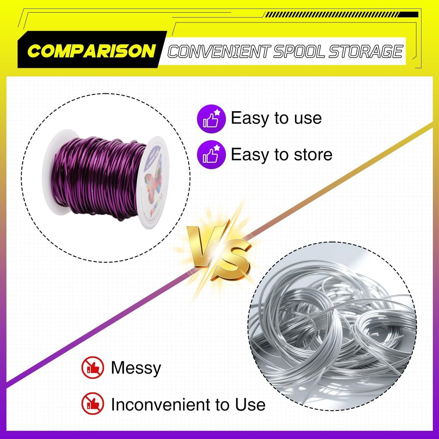 Sunkoo Aluminum Craft Wire,15 Gauge (1.5mm) Purple Bendable Wire,100 Feet Continuous Roll for Jewelry Making,Sculpting,Floral & Armature Projects