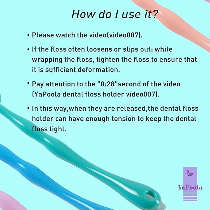 Colorful Design Dental Floss Handle 3 Counts for Adults and Kids Teeth Cleaning Interdental Brush Unflavored Floss Picks floas Holder Reusable Flosser