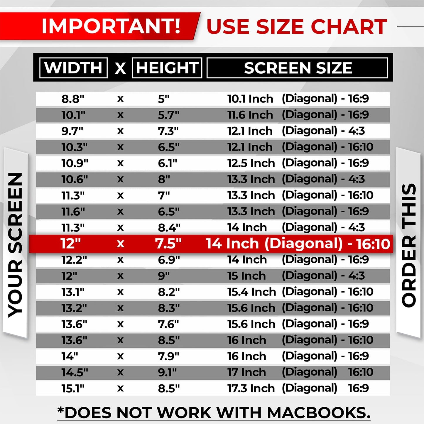 SightPro Magnetic Laptop Privacy Screen 14 Inch 16:10 - Patented Removable Laptop Privacy Filter Shield and Protector