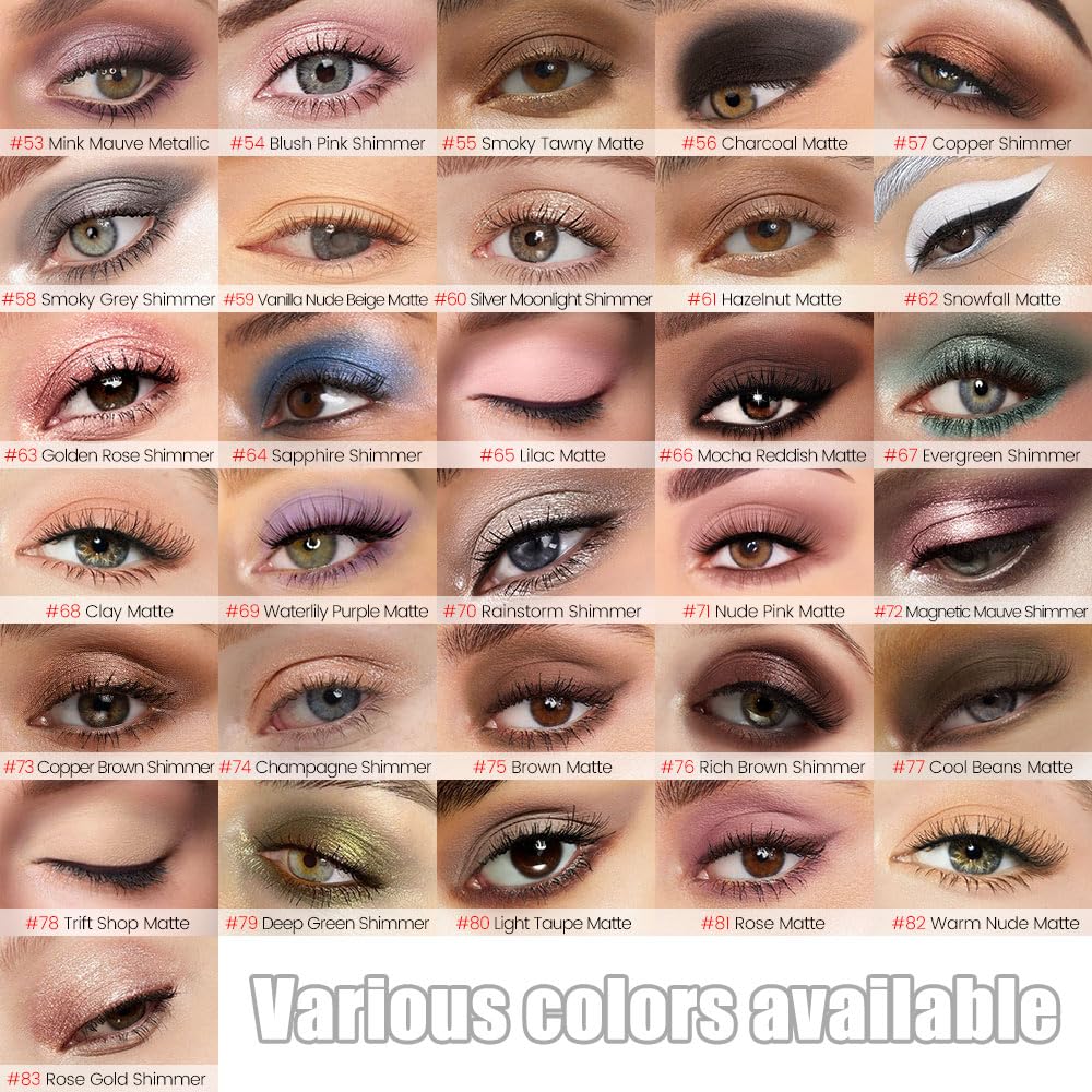 Kaely Cream Eye Shadow Sticks, Waterlily Purple Matte Eyeliner Pencil Eyeshadow Palette Makeup, Eye Highlighter Brightener Stick for Older Women Waterproof Pigmented, sombras para ojos, New-69