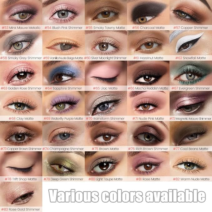 evpct 8Pcs Cream Eyeshadow Stick Set for Women, Metallic Mauve Light Pink Nude Brown Copper Beige Silver Gold Rose Shimmer, Silky Matte Shimmer Eyeshadow Applicator Sticks Eye Makeup sombras para ojos
