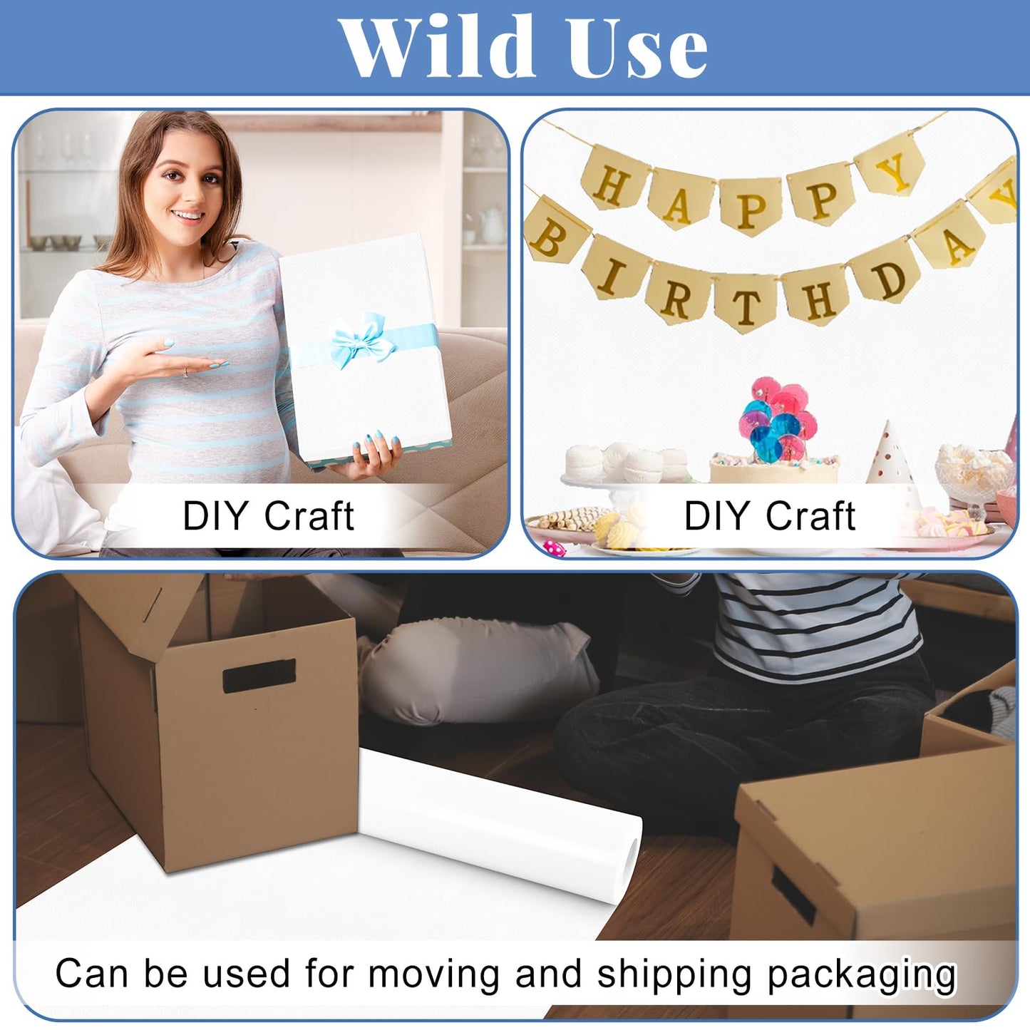 White Bulletin Board Roll Reusable Waterproof Erasable White Non-Woven Fabric Bulletin Board Roll Poster for Teacher Classroom Decors Wrap Crafts 15.7" x65.6ft