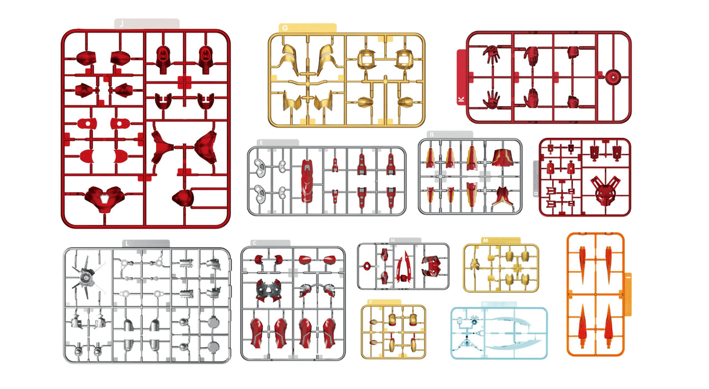 BLOKEES Model Kits Champion Class Marvel Infinity Saga Iron Man Mark LXXXV EX - Model Kit - Assembly Required - No Tools - No Paint - No Glue - No Cutting - Age 14+