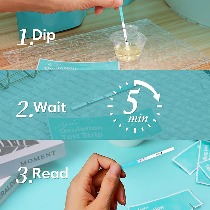 Areta 120 Ovulation Test Strips Kit: Accurate & Reliable for Women | Fast & Convenient Fertility Tracking | High Accuracy Ovulation Test Kit, Blue