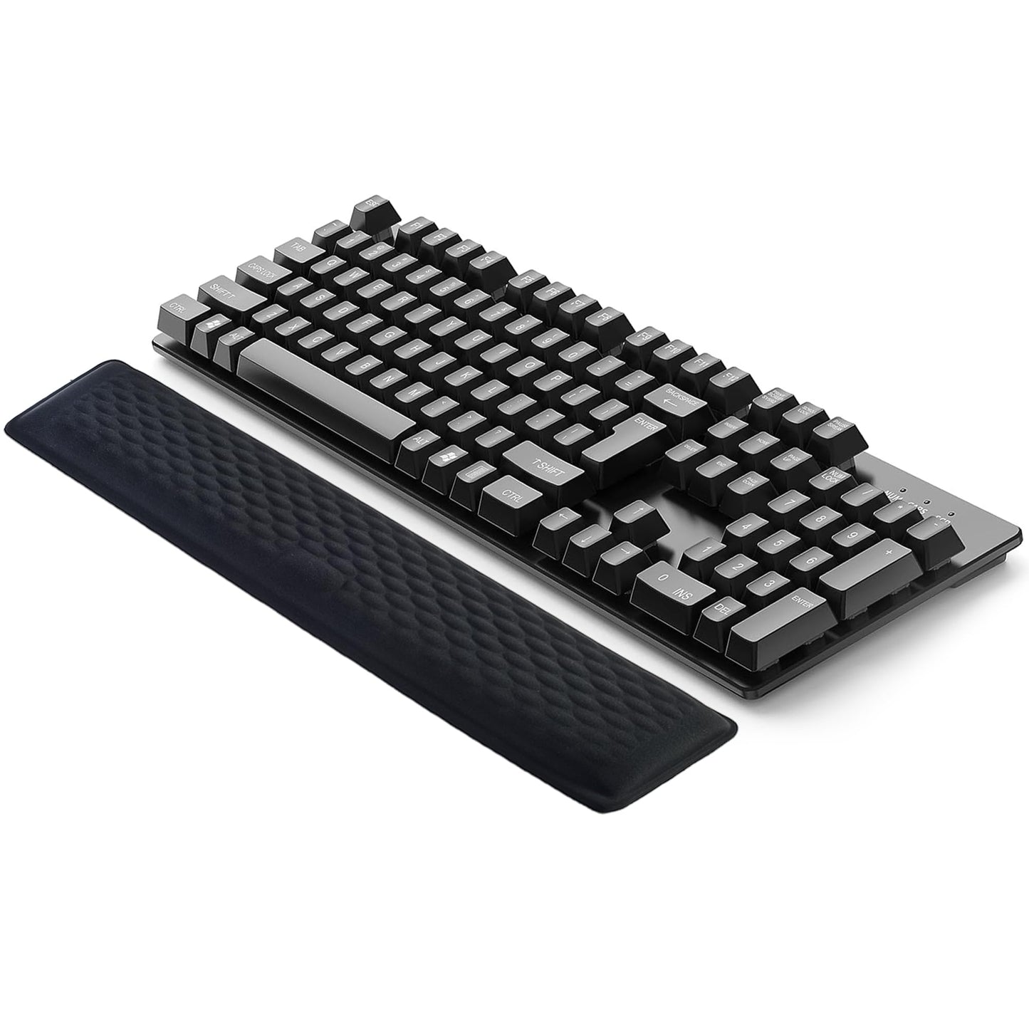 Ergonomic Memory Foam Keyboard Wrist Rest Pad, Extra-Wide Black, Soft Non-Slip Arm Cushion for Computer, Laptop & Desk | Pain Relief & Typing Comfort for Office & Gaming Use