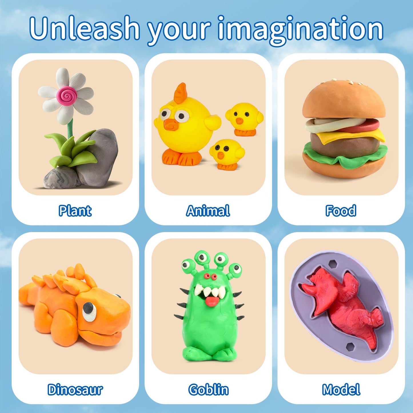 DOLIVE Dinosaur Playdough Sets for Kids Ages 3-5, 5 Dino 3D Toys with Adventure Map, Toddler Easter Basket Stuffers, Easter Dino Play Dough Eggs Molds Toys Gifts