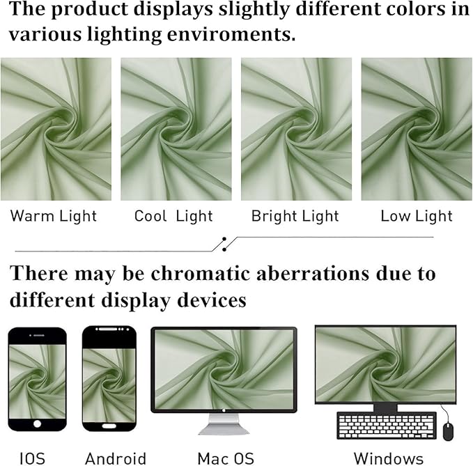 Lecloud Sage Green Sheer Curtains 45 Inch Long 2 Panels, Short Voile Drapes for Dinning Small Windows, Light Filtering Voile Curtain for Living Room Bedroom Bathroom, Dual Rod Pocket, 40" Wx45 L