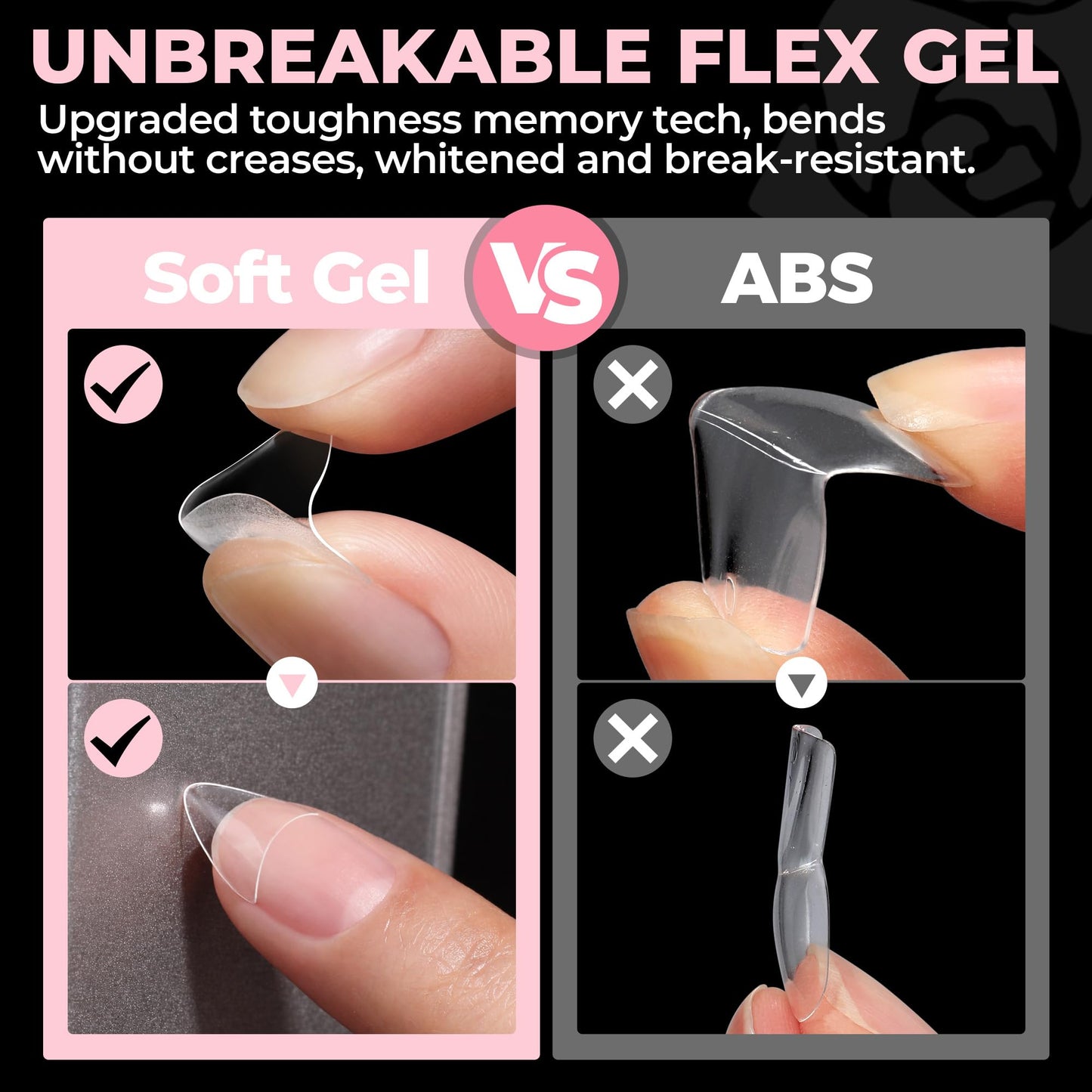 UNA GELLA Almond Gel Nail Tips Short: Half Cover Almond Shape Nail Tips Matte 216pcs Clear Gelly Tips for Saving Nail Extension DIY Nail Art, Self-handle 12Sizes