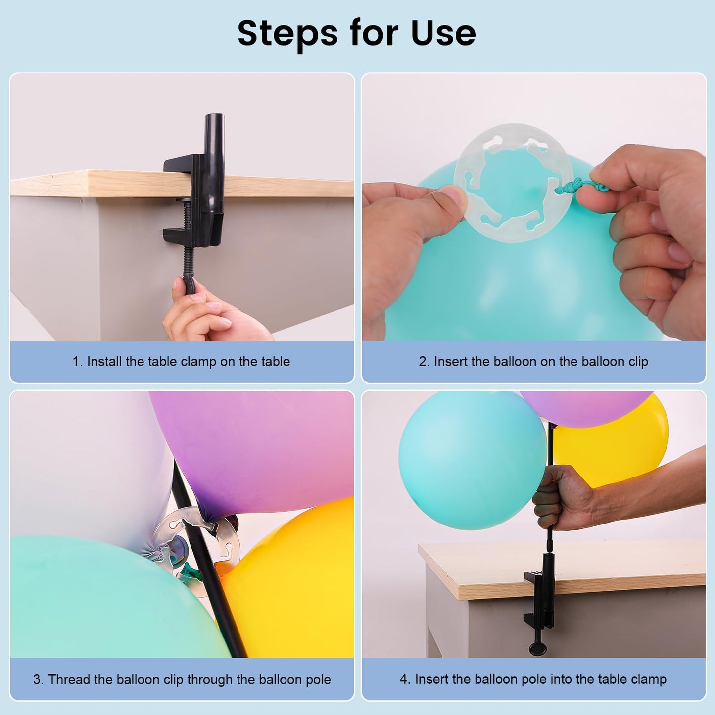 AXHJ 13Ft Adjustable Balloon Arch Stand Kit, New Reusable Table Balloon Arch Kit with Base High Strength Glass Fiber Pole for DIY Party Wedding Birthday Baby Shower Kids Decorations
