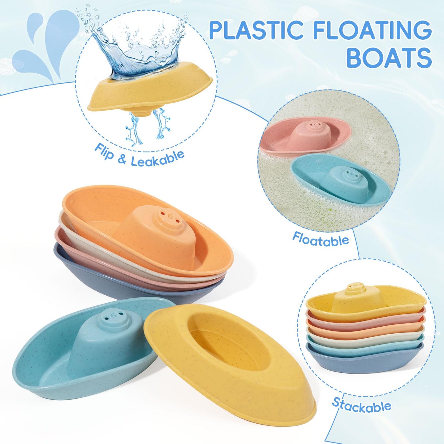 Baby Bath Toys 16 Pack Easy-Clean & Squeezable Silicone Bath Toys for Babies 6-12 Months Mold Free Bath Toys Toddlers 2-4 Bathtub Water Pool Toys