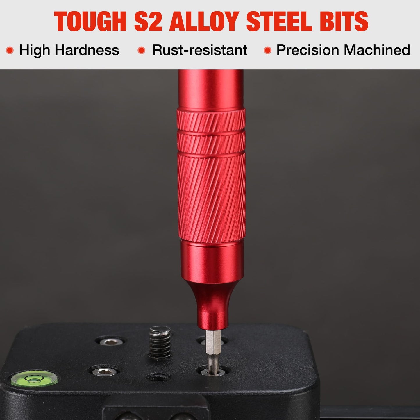 WORKPRO 24 in 1 Multi Bit Mini Screwdriver Set Magnetic, Manual Pen Screwdrivers, Tough S2 Steel Small Screwdriver Bits for Eyeglass, Watch, Laptop, Phone, Jewelry and Electronic, Red
