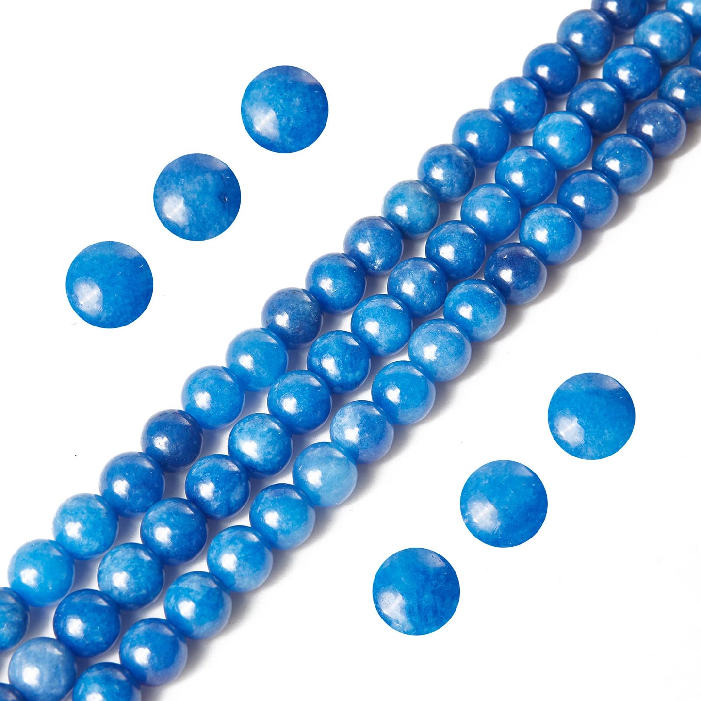 60pcs 6mm Kyanite Beads Natural Gemstone Beads Round Loose Beads for Jewelry Making