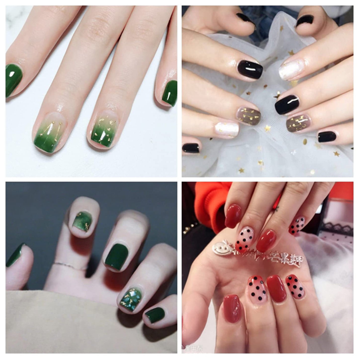 420 Pieces 30 Sheets Nail Wraps with Nail File Nail Polish Strips Glitter Gradient Design Self Adhesive Nail Polish Stickers for Women Girl Nail Art Accessories