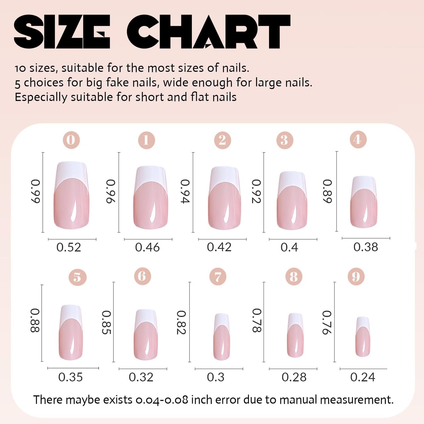 120Pcs French Tip Press on Nails Medium Coffin Fake Nails White Tips False Nails Suqare Acrylic Nails Press ons Full Cover Artificial Glue on Nail Stick on Nail for Women Manicure