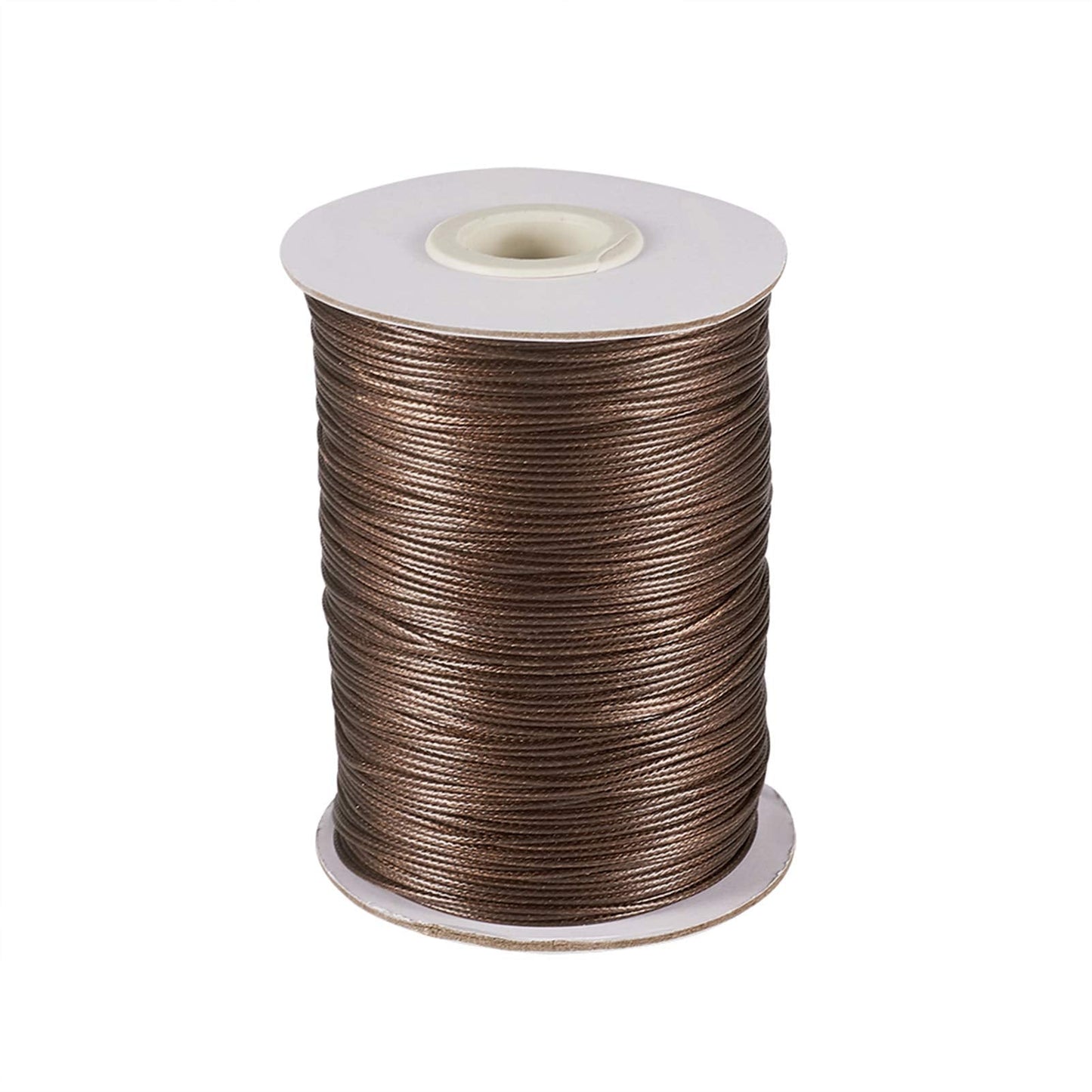 200 Yards Coffee Korean Waxed Polyester Cord Threads Braided Beading Cords Necklace Bracelet Wire String 1mm with Spool for Sewing Jewelry Making Macrame Supplies