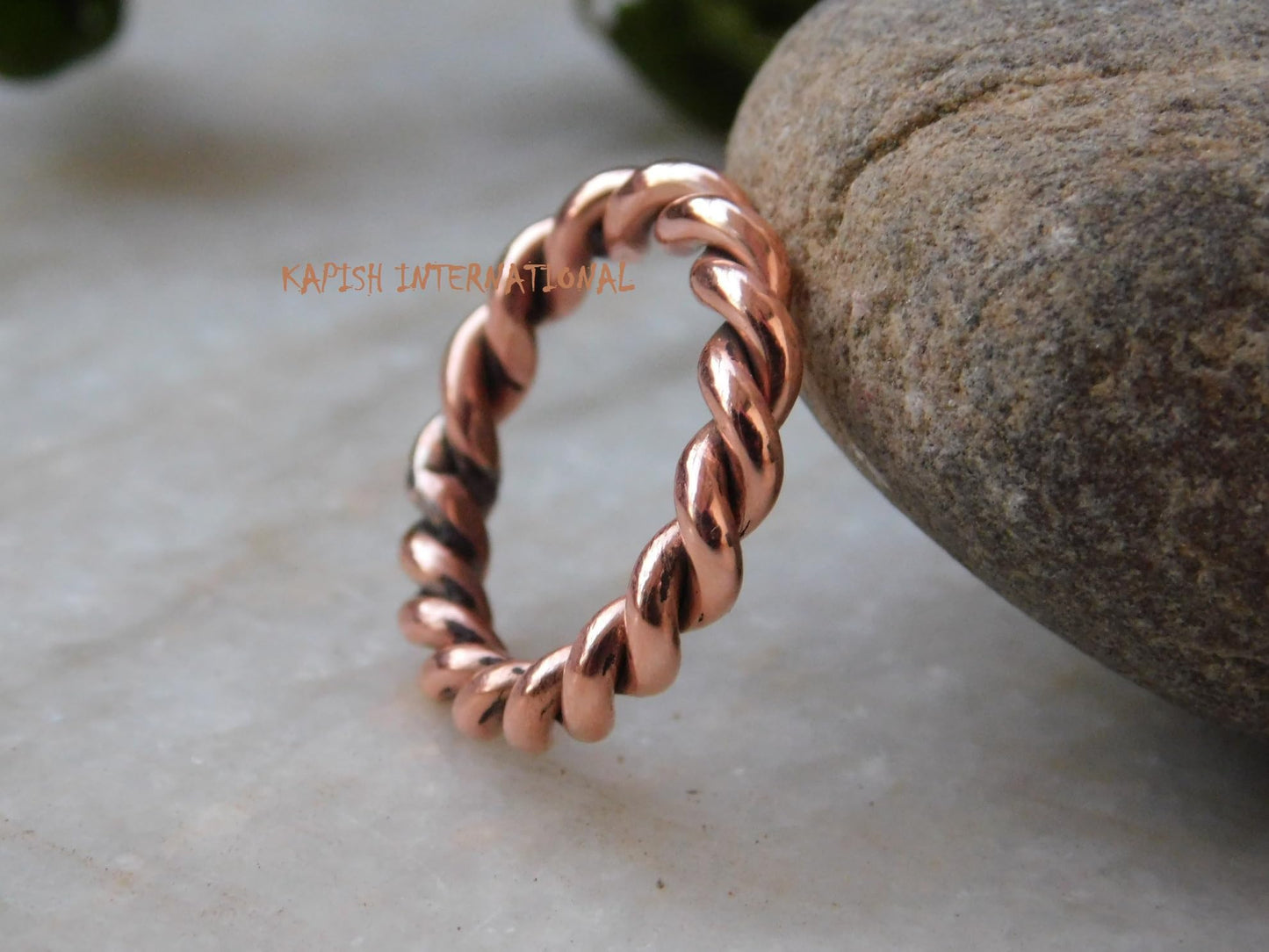 Pure copper tensor rings twisted, Simple ring, Tensor Rings Twist Ring Jewelry, Solid Copper Twisted ring for Men and Women, Jewelry for Unisex, (9.5)
