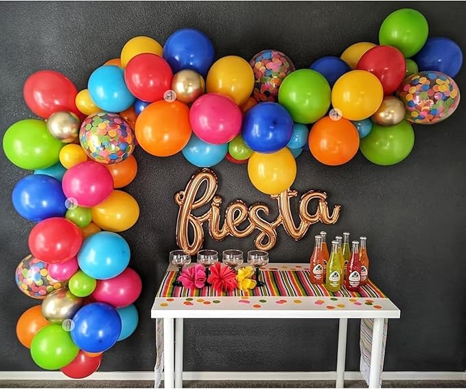 Red Yellow Blue Balloons, Rainbow Assorted Latex Balloons, 12inch Matte Blue Yellow Red Green Latex Balloons Colourful Confetti Star Balloons For Birthday Festival Carnival Circus Game Party Decor