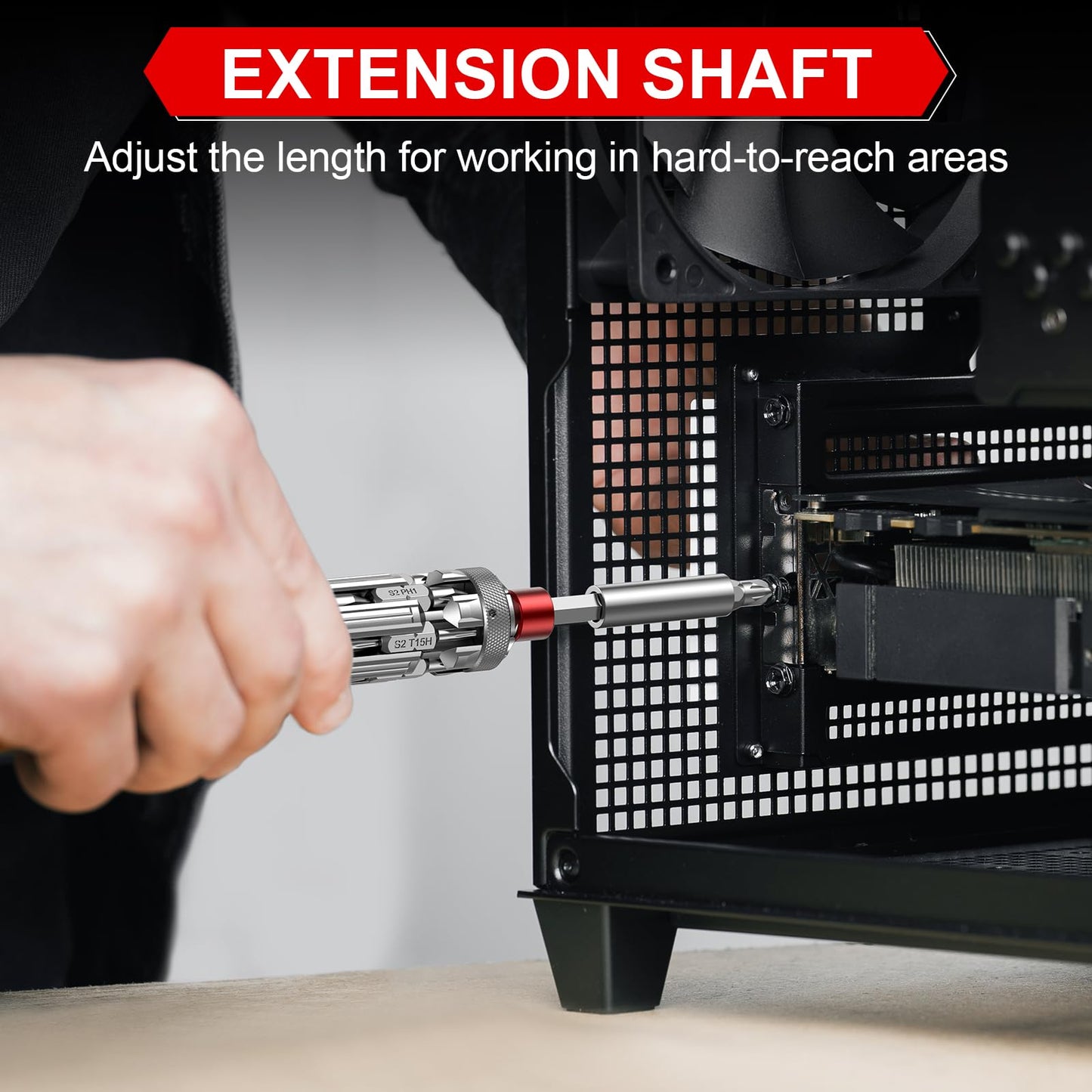 JOREST 19 in 1 Multibit Screwdriver Set, Father's Birthady Day Gifts for Men Him Dad, EDC Multitool Screwdriver with Torx Phillips Square, Repair Tool Kit for Computer Bike Furnitures