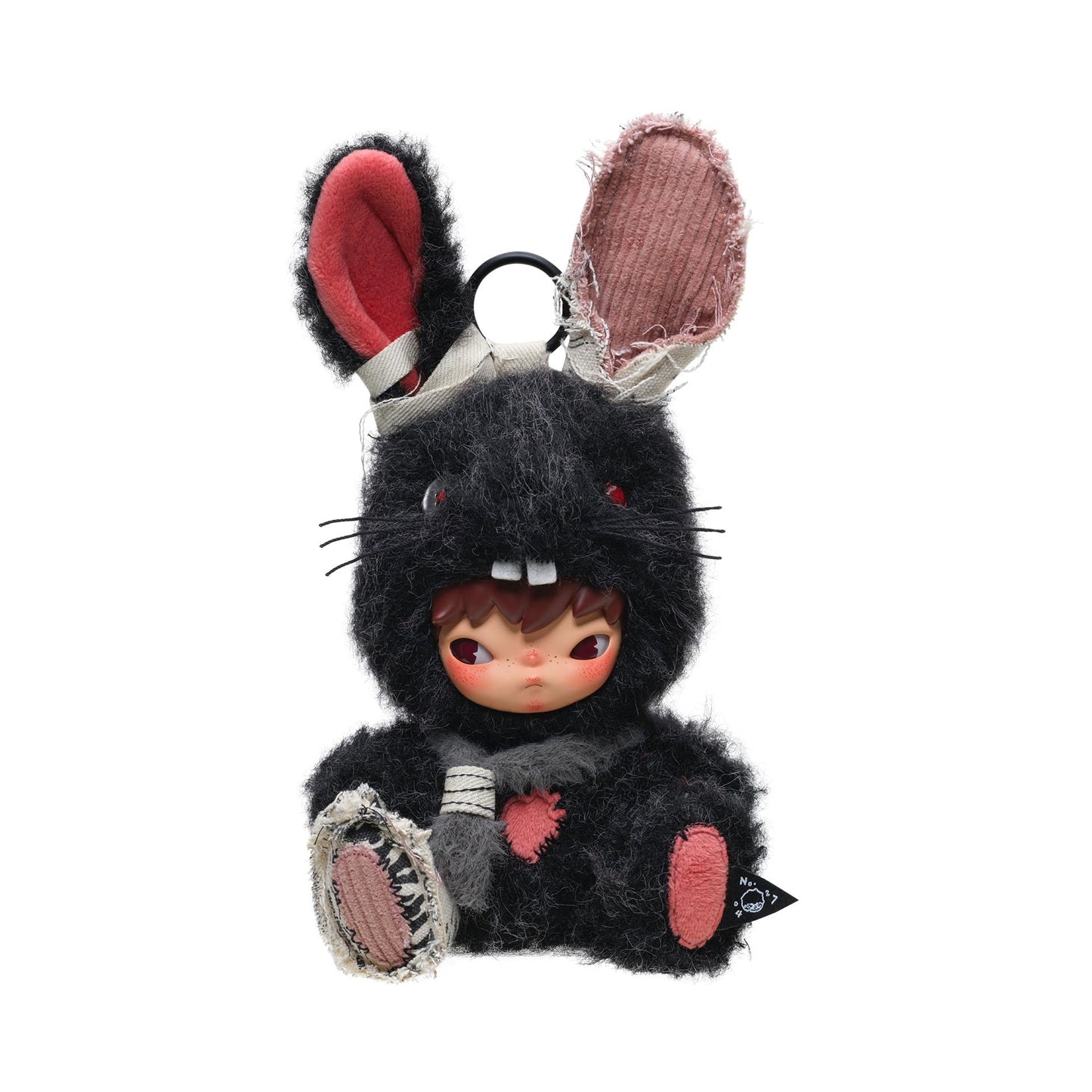 POP MART Hirono Little Hare Plush Doll Pendant, Hirono with Bunny Costume, Stuffed Animals, Stuffed Toy, Holiday Birthday Gift for Kids Adults
