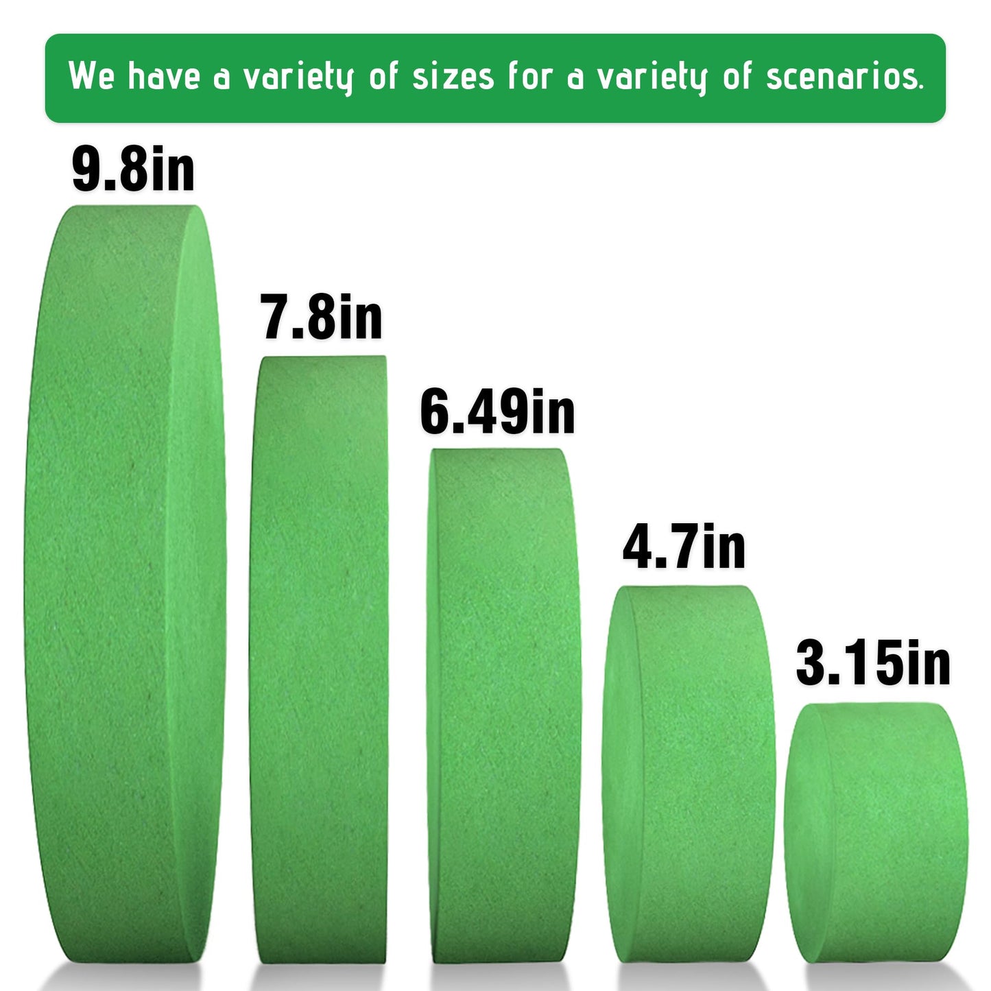Max Shape 6Pcs Floral Foam Round Blocks, Large Wet and Dry Green Foam for Artificial and Fresh Flower Arrangement,Flower Foam Blocks for Wedding Party Decorations (7.8 Inch)