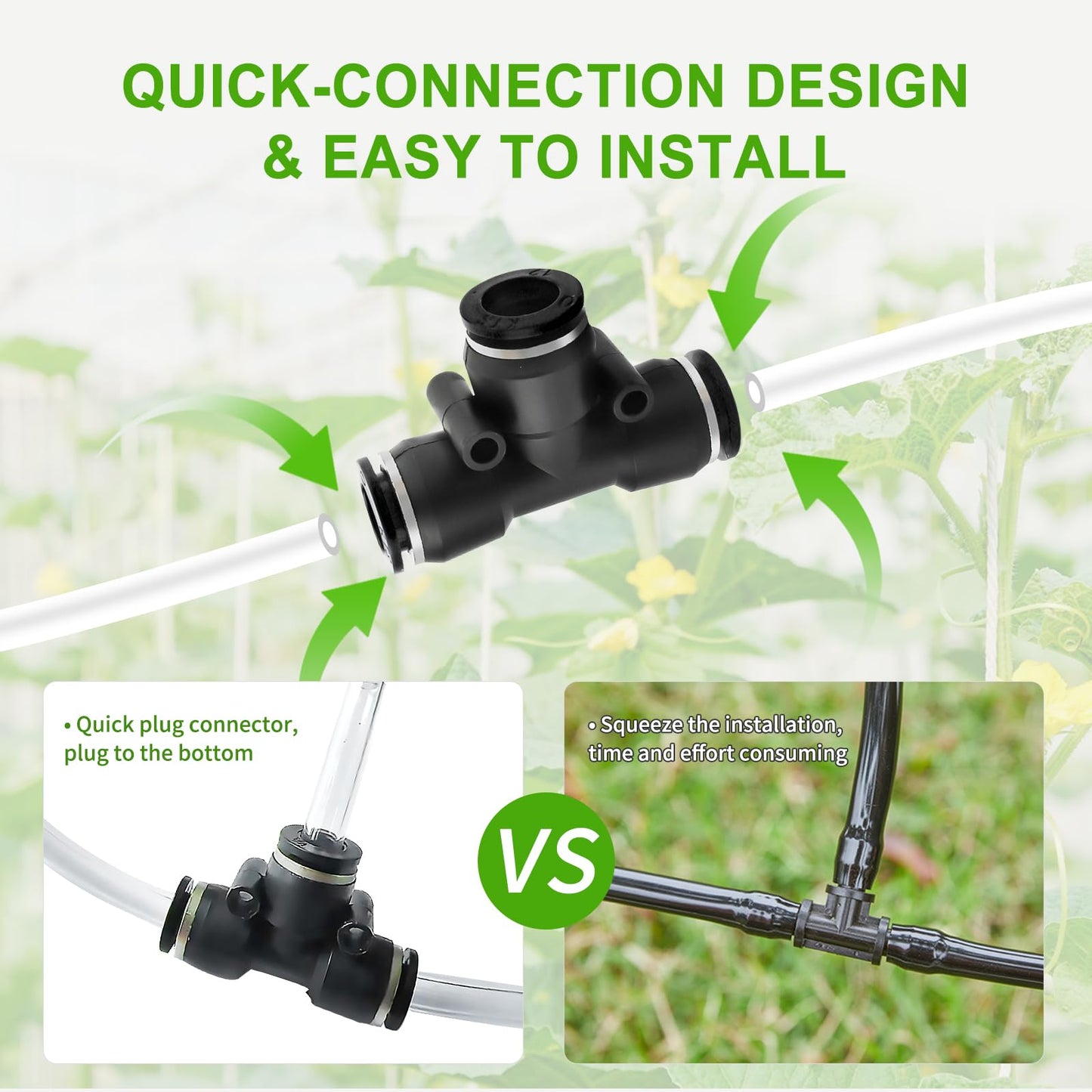 DAOTAILI Automatic Watering System for Potted Plants - 10-Pot Indoor Plant Waterer with Timer, Leak-Proof Design & USB-C/Battery Power
