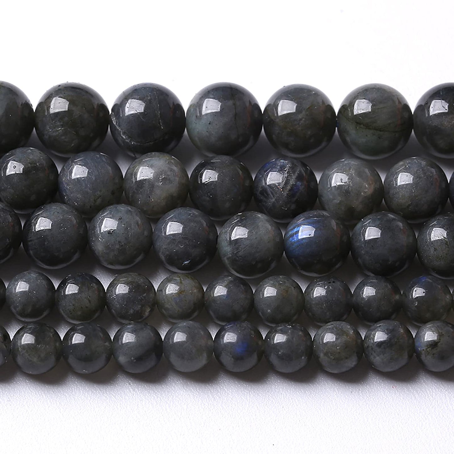 4MM 88PCS Natural Stone Black Labradorite Beads Crystal Loose Beads for Jewelry Making DIY Bracelet