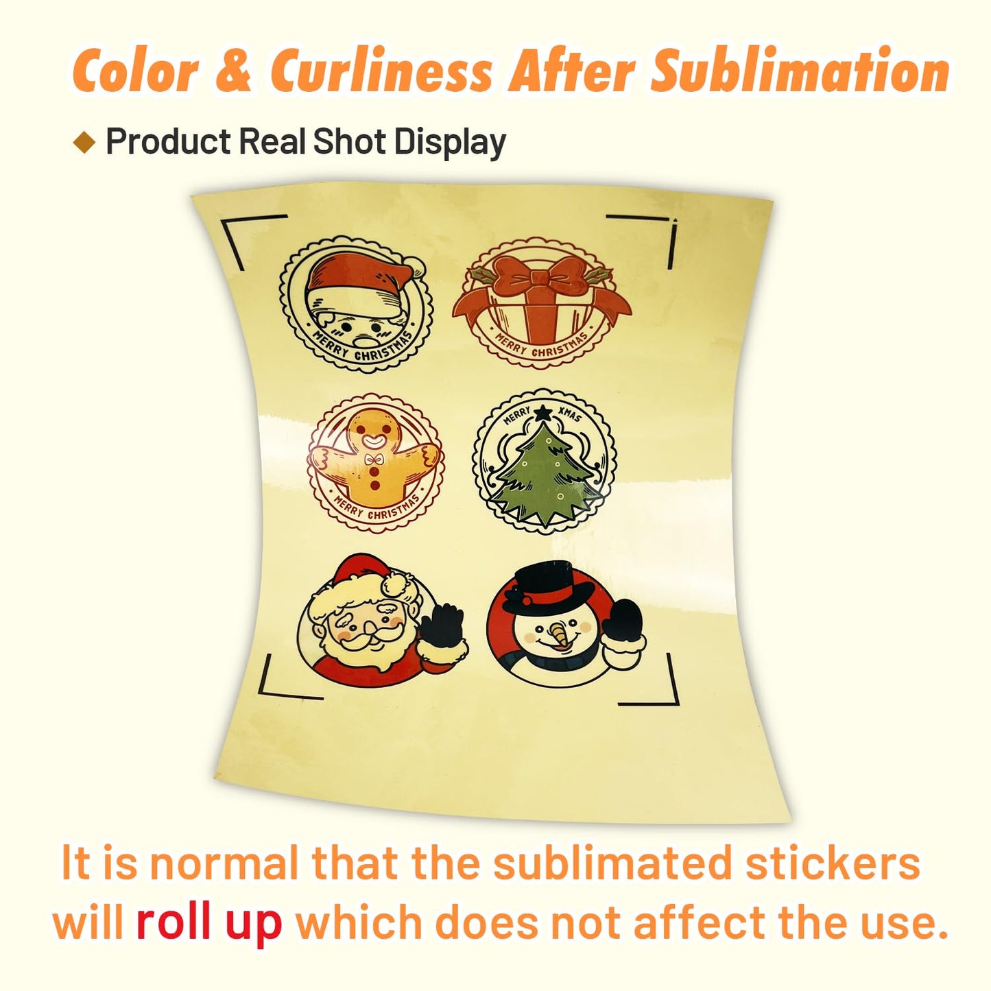 TransOurDream Sublimation Sticker Paper-20 Pcs 100% Glossy Clear Waterproof Heat Transfer Stickers 8.5x11 for Sublimation Inkjet Printer with Sublimation Ink, Decoration for Mugs, Phone Cases, Tumbler