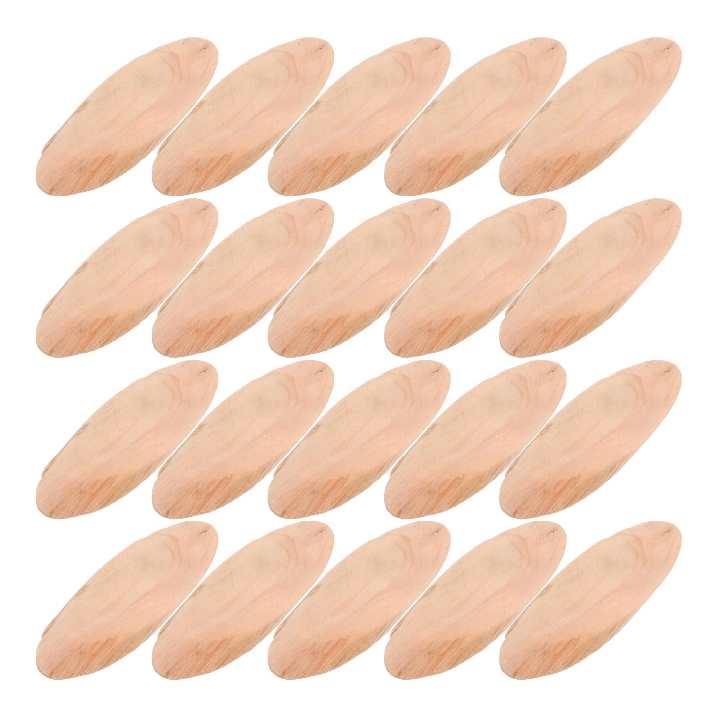 DIYEAH Natural Driftwood Pieces Oval 20 Pcs 3.07X1.06 Inch Rustic Wood Discs for Aquarium Decor DIY Crafts Home Decoration Woodworking Projects