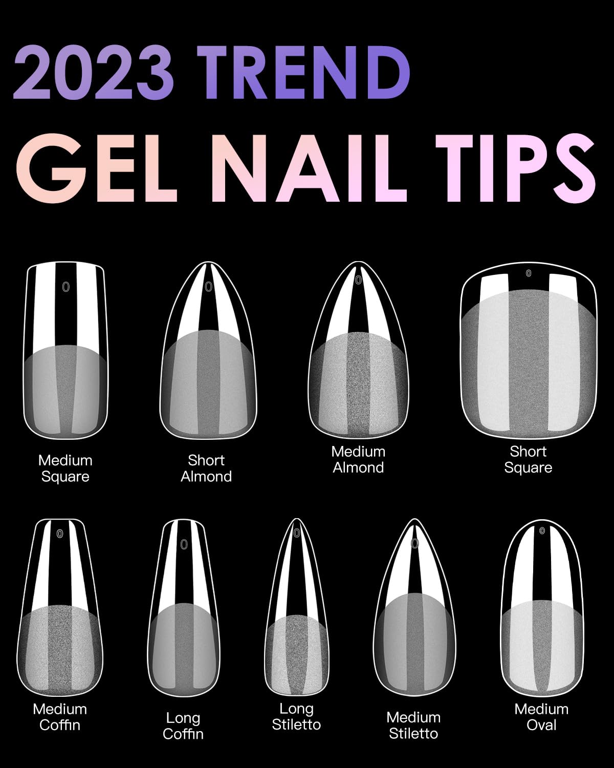 Medium Round Nail Tips,120PCS Pre Almond Round Buff Full Cover Shaped Nail Extenison Tips Half Matte Gel Nail Tips Acrylic False Nail Tips