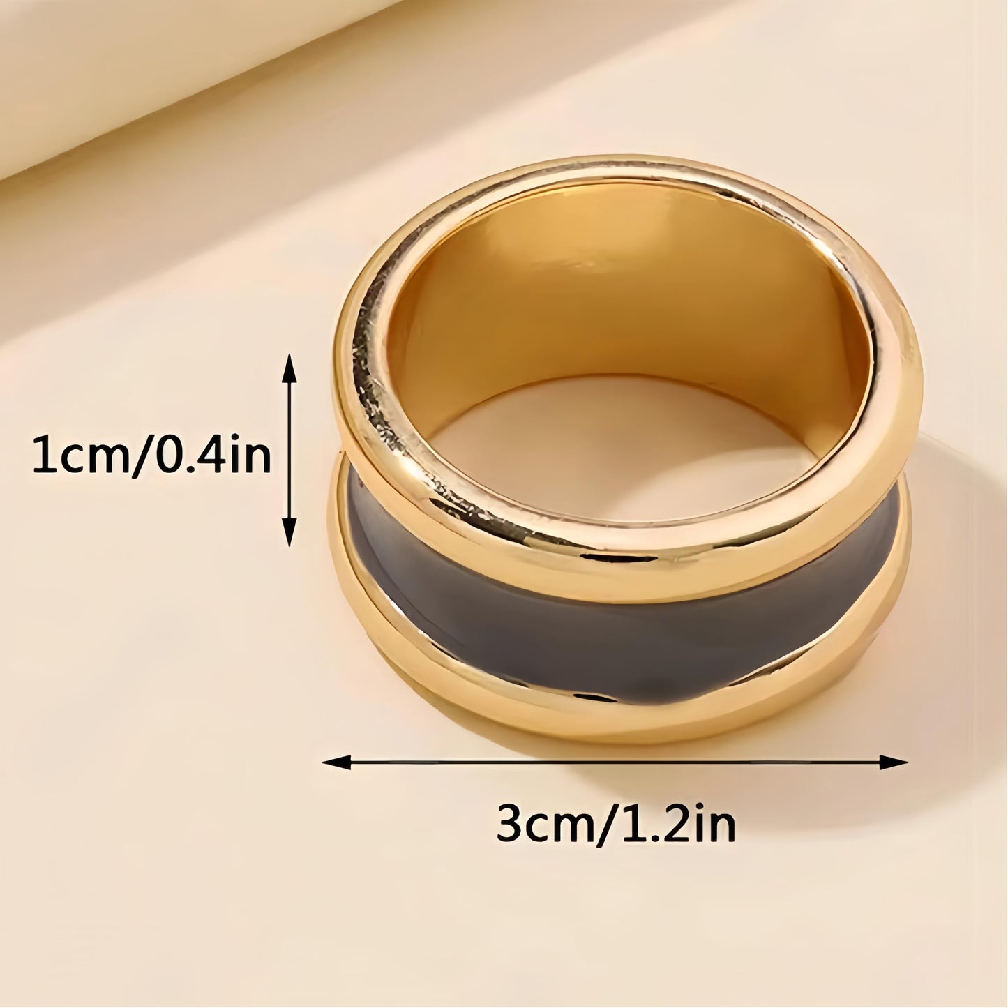 SYWDUDUCLT 3 Piece Scarf Rings Set, Simple Small Cylinder, Black/White/Orange
