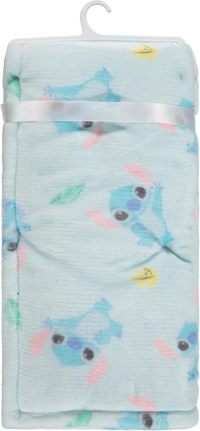 Disney Mickey Mouse, Minnie Mouse, Winnie The Pooh, Lilo and Stitch 2-Ply Infant Blanket - Soft Fleece with Polyfill - Cozy and Warm Baby Blanket for Baby Boys and Girls, 30x40 Inches (Pack of 2)