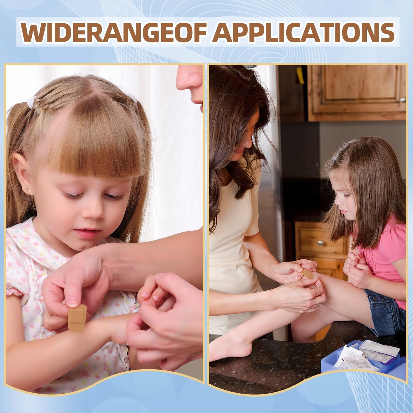 Assorted Bandage Variety Pack - 800 Pcs, FSA-HSA Eligible Waterproof & Breathable Large Adhesive Bandage Bulk Pack for First Aid Supplies and Wound Protection (10 Styles)