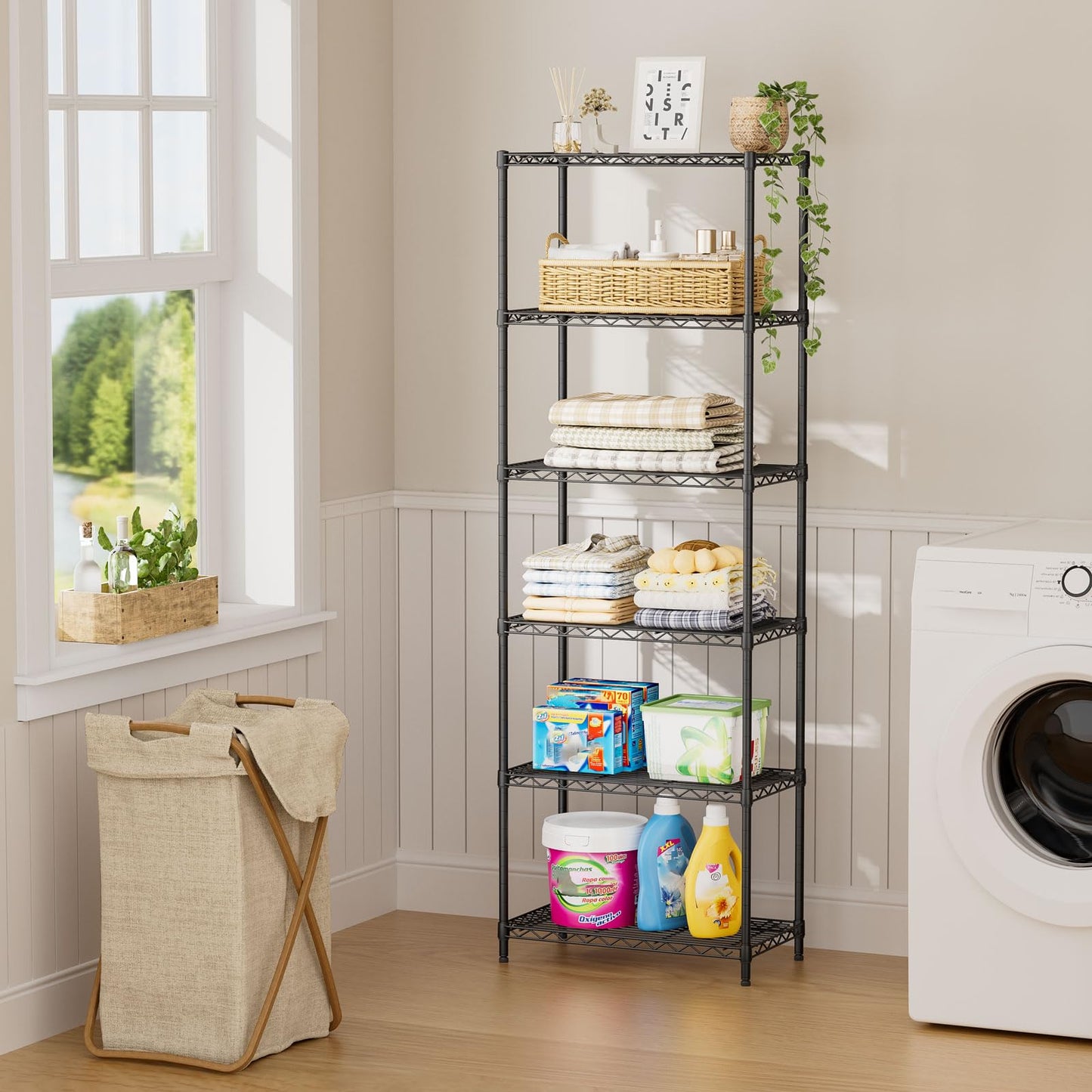 SINGAYE Shelf Closet Wire Shelving：Adjustable Metal Unit for Laundry Room Organization Bathroom Kitchen Home Storage Pantry Rack Shelves
