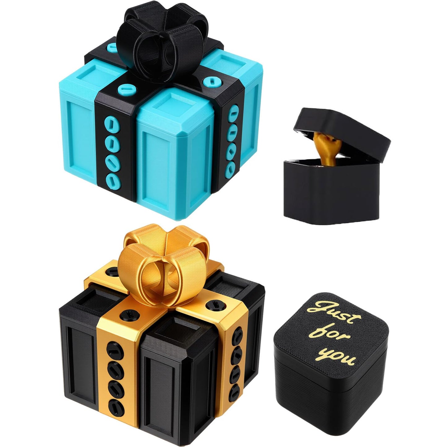 Novabright 2 Pack Annoying Present Box with Finger Annoying Gift Box with Screws Gifts Prank Boxes Novelty Hilarious Money Card Container for Party Birthday Wrapping