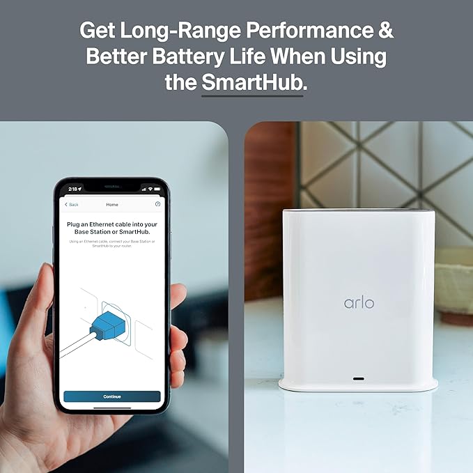 Arlo Ultra Security Camera 4K HDR (3rd Gen, 2025 Release), SmartHub, 3 Cam + 3 Solar Panels + 6 Months of Secure Plus Plan, AI Detection - Person, Vehicle, Package & Animal, 180° Field of View, White