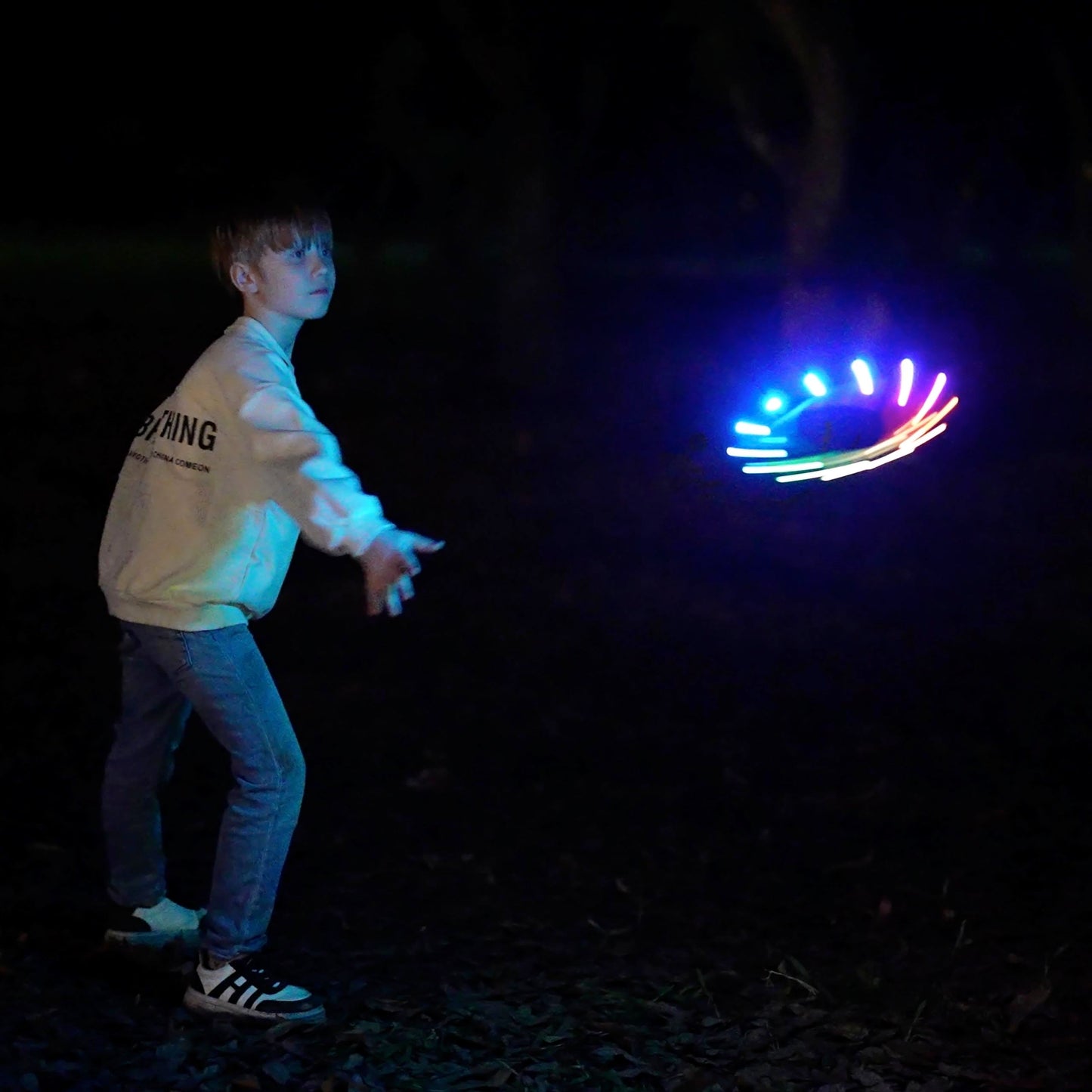 TOSY Bundle of 2 - Green + Red - Flying Ring 12 LEDs Super Bright