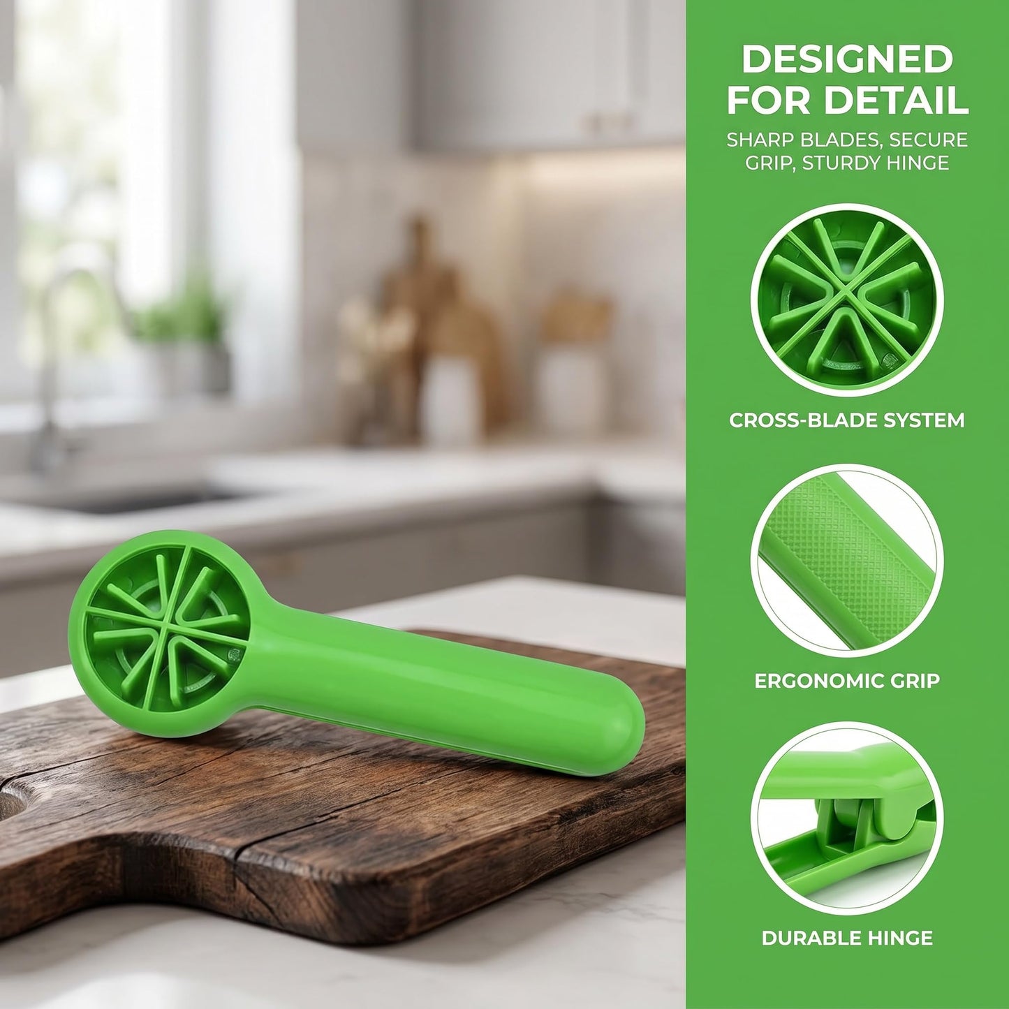Grape Cutter Tool, Grape Tomato Cherry Strawberry Slicer, Quick & Easy Fruit Slicer Kitchen Gadget (1)