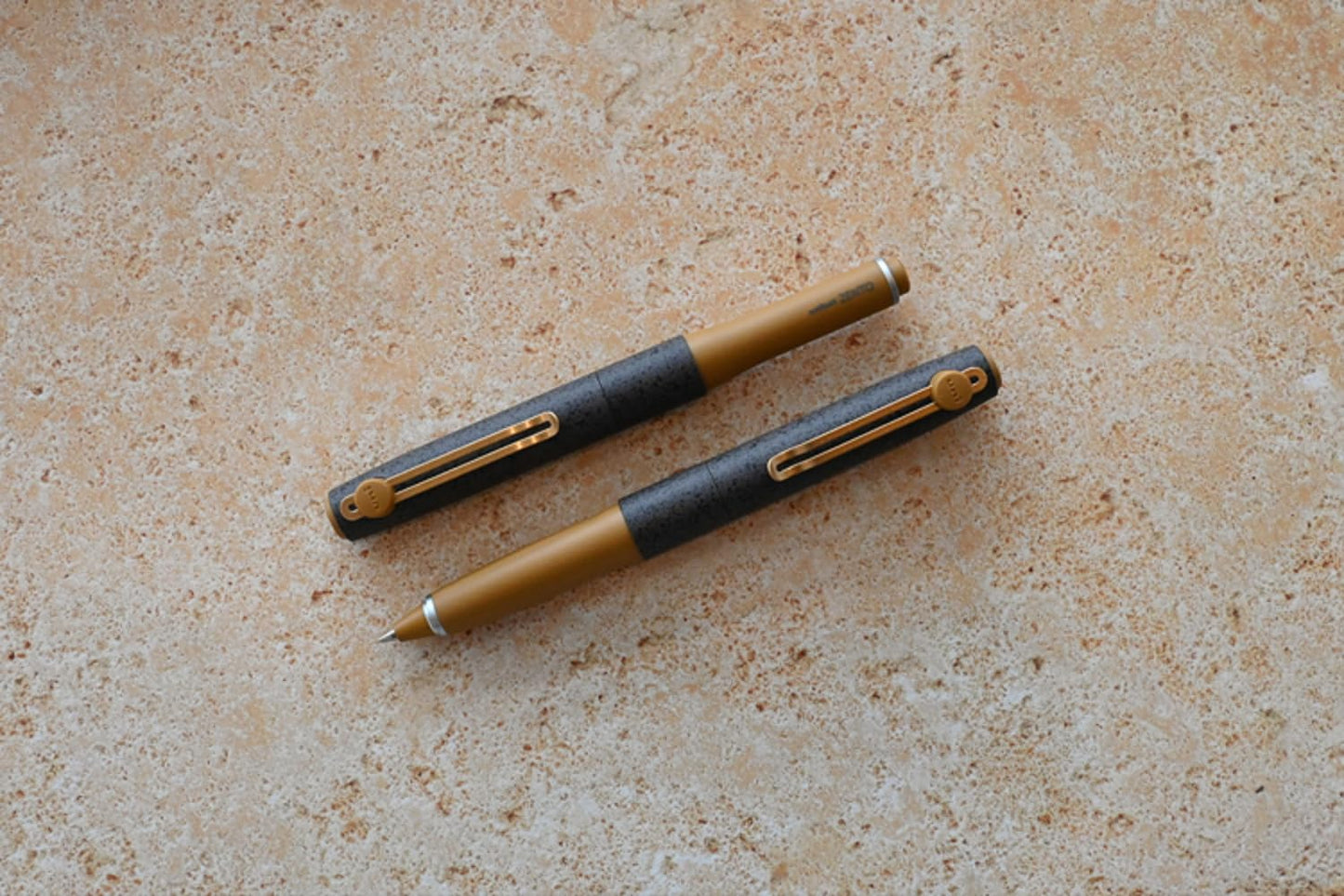 ZENTO Signature Model Ballpoint Pen Limited Stone Brass 0.5mm Ink Color Black Premium Metal Body UBZHT05.ST With Original Stylus Ballpoint Touch Pen
