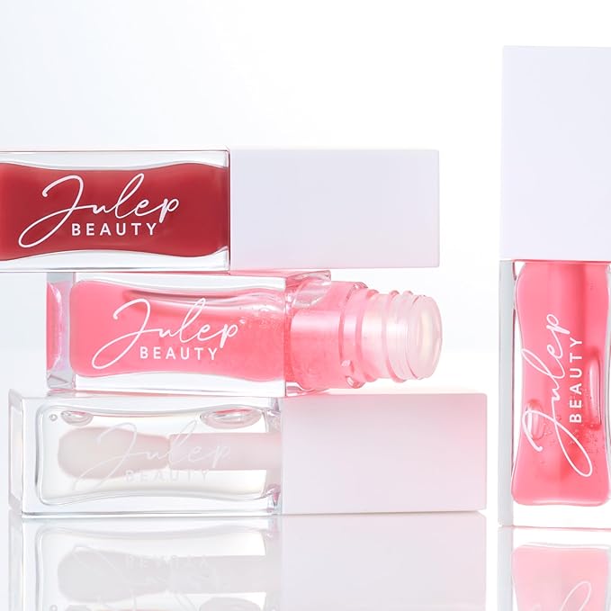 Julep So Plush Glossy Lip Oil – Hydrating Lip Tint with Apricot, Avocado & Jojoba Oils – Non-Sticky Shine, Moisturizing Lip Gloss for Soft, Nourished Lips – Vegan & Cruelty-Free (05 Fresh Peach)